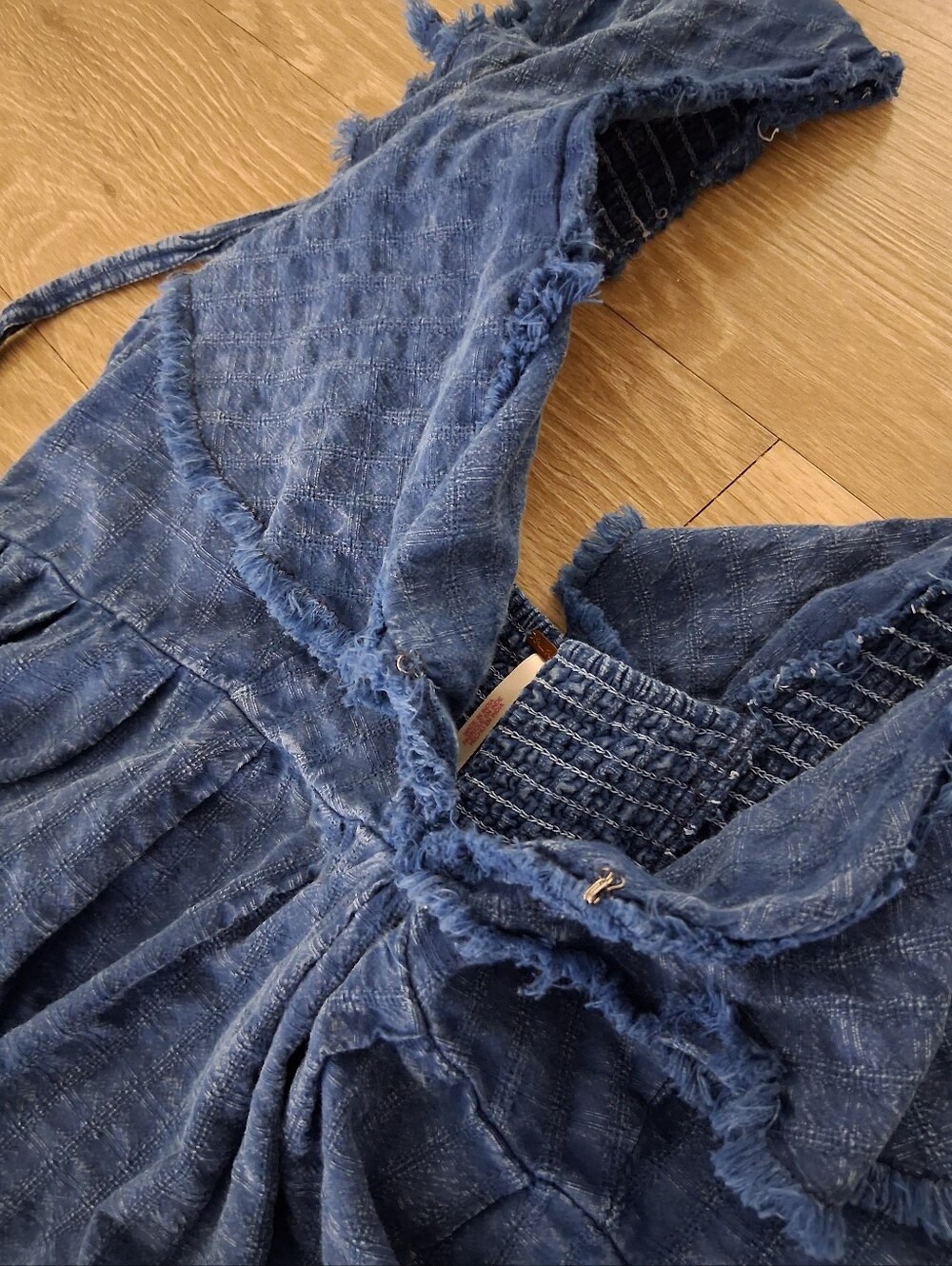 Free People Undone Mini Dress In Montana Indigo Wash - Picture 10 of 15
